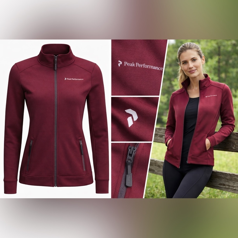 Peak Performance Women's Deep Red Athletic Performance Jacket Size Large